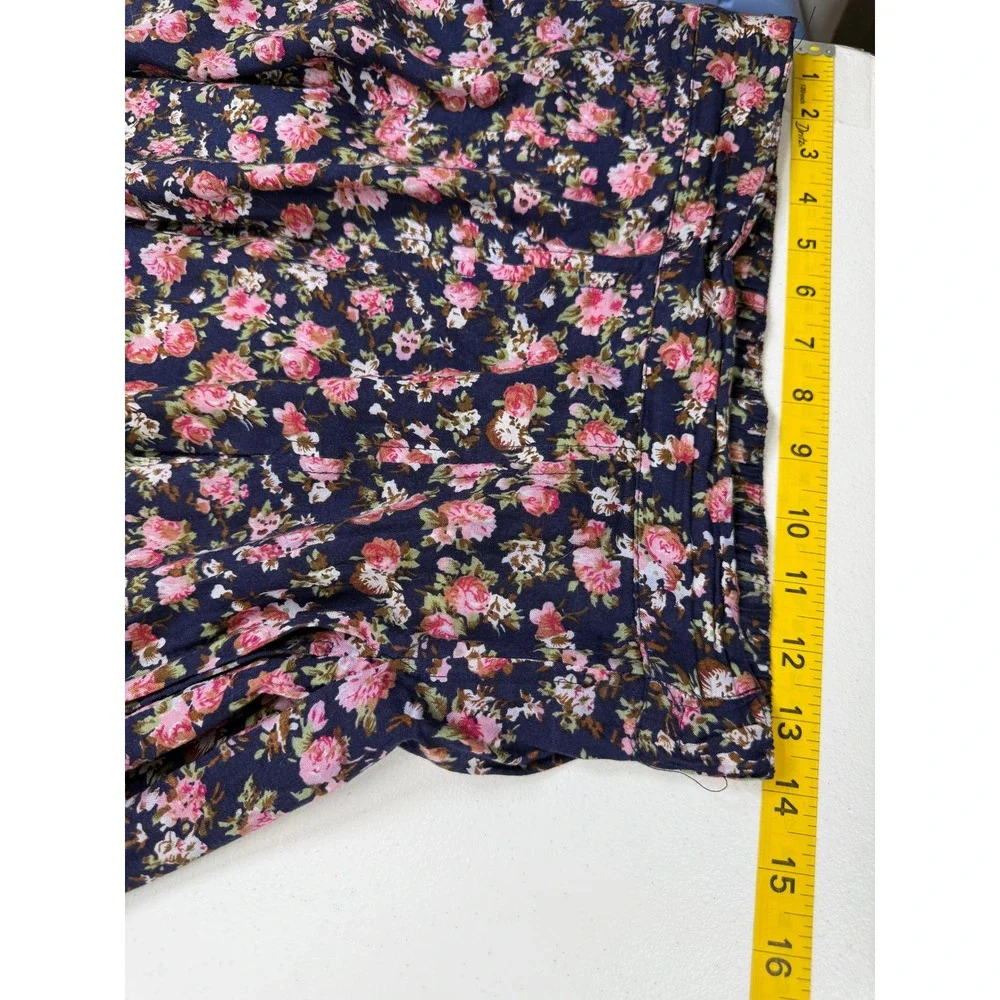 Hunters Run Floral Maxi Skirt Women S Navy Vintage Ditsy Floral Cottagecore Boho - Picture 3 of 7